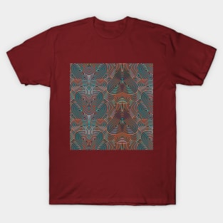 Ancient cultures pattern earth tones and turquoise T-Shirt